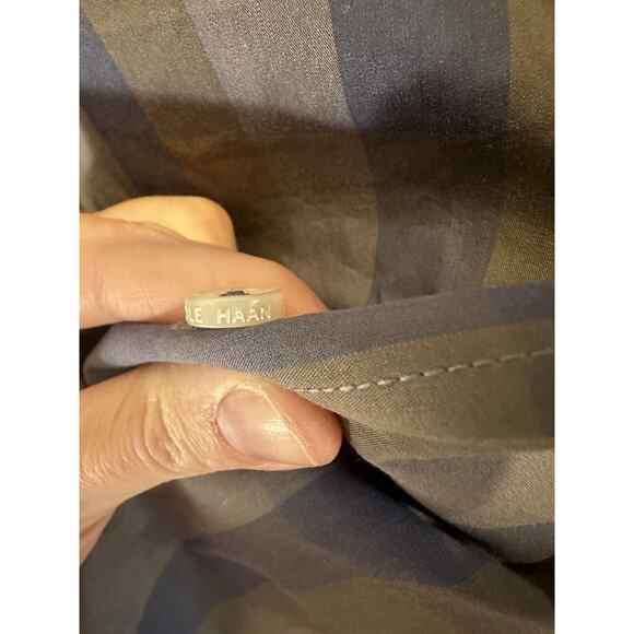 Cole Haan Shirt Men’s Medium Blue Gray Oxford Long Sleeve Button Up Grand OS - Picture 5 of 10